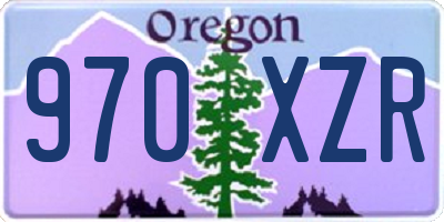 OR license plate 970XZR