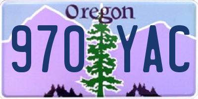 OR license plate 970YAC