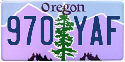 OR license plate 970YAF