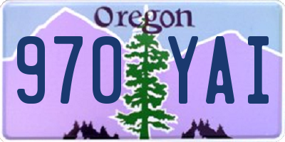 OR license plate 970YAI