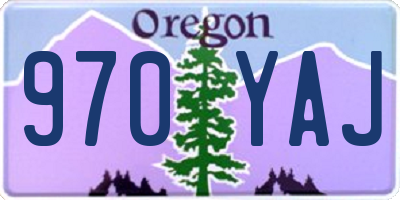 OR license plate 970YAJ