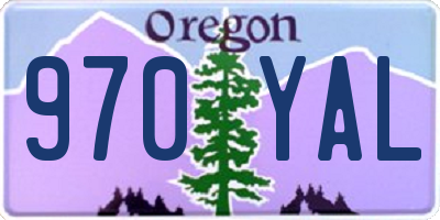 OR license plate 970YAL