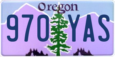 OR license plate 970YAS