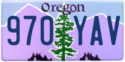 OR license plate 970YAV
