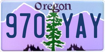 OR license plate 970YAY
