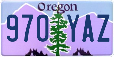 OR license plate 970YAZ