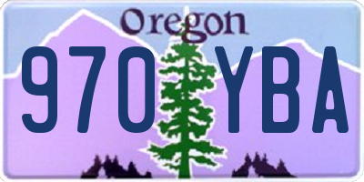 OR license plate 970YBA