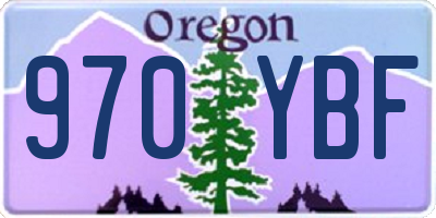 OR license plate 970YBF
