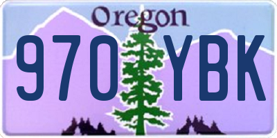 OR license plate 970YBK