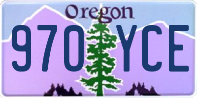 OR license plate 970YCE