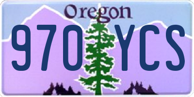 OR license plate 970YCS