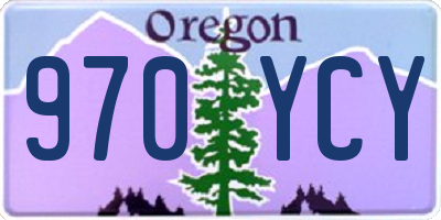 OR license plate 970YCY