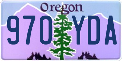 OR license plate 970YDA