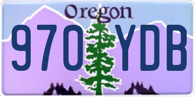 OR license plate 970YDB