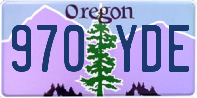 OR license plate 970YDE