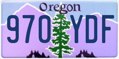 OR license plate 970YDF
