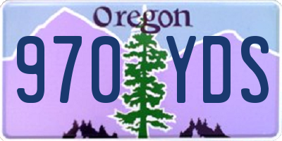 OR license plate 970YDS