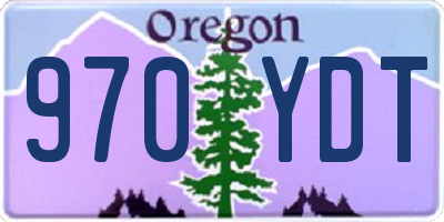 OR license plate 970YDT