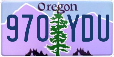 OR license plate 970YDU