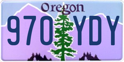 OR license plate 970YDY