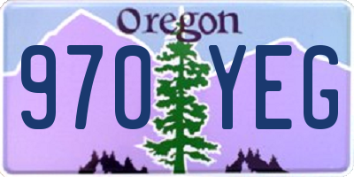 OR license plate 970YEG