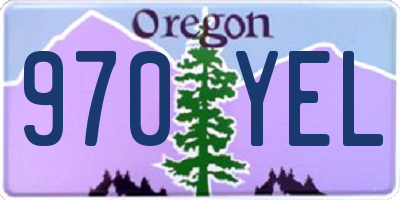 OR license plate 970YEL