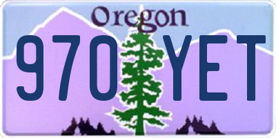 OR license plate 970YET