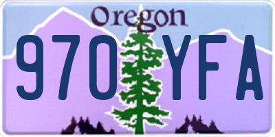 OR license plate 970YFA