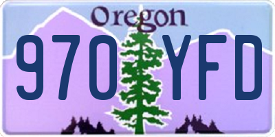 OR license plate 970YFD