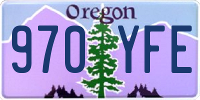 OR license plate 970YFE