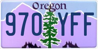 OR license plate 970YFF
