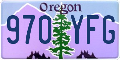 OR license plate 970YFG