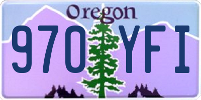 OR license plate 970YFI