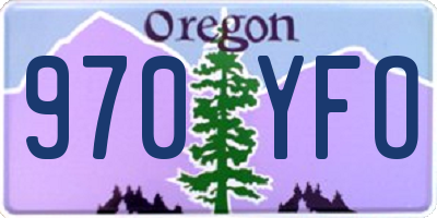 OR license plate 970YFO