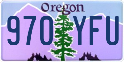 OR license plate 970YFU