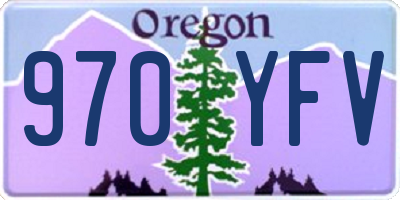 OR license plate 970YFV