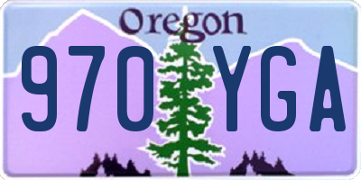 OR license plate 970YGA