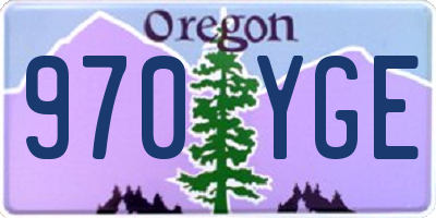 OR license plate 970YGE