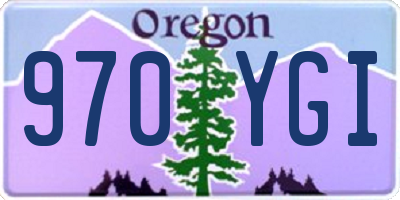 OR license plate 970YGI