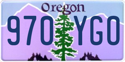 OR license plate 970YGO