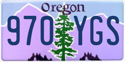 OR license plate 970YGS