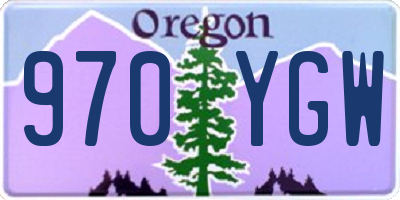 OR license plate 970YGW