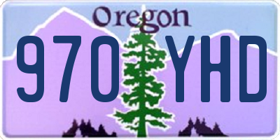 OR license plate 970YHD