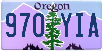 OR license plate 970YIA