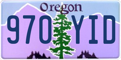 OR license plate 970YID