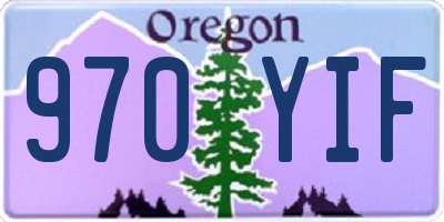 OR license plate 970YIF