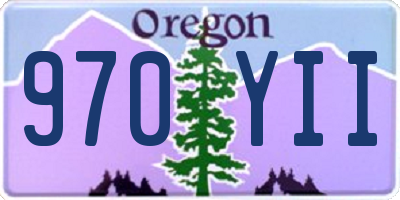 OR license plate 970YII