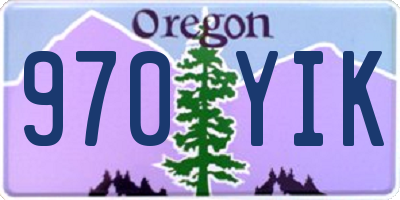 OR license plate 970YIK