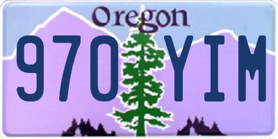 OR license plate 970YIM
