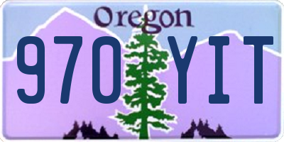 OR license plate 970YIT